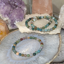 Indlæs billede til gallerivisning Facet slebet fancy jaspis armbånd med 6mm perler