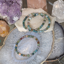 Indlæs billede til gallerivisning Facet slebet fancy jaspis armbånd med 6mm perler