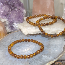 Indlæs billede til gallerivisning Armbånd i slange/ bali jaspis med 6mm perler