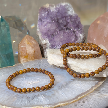 Indlæs billede til gallerivisning Armbånd i slange/ bali jaspis med 6mm perler