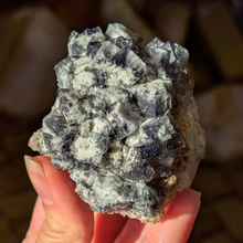 Indlæs billede til gallerivisning Colorshift fluorit med kvarts