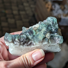 Indlæs billede til gallerivisning Colorshift fluorit med kvarts og galena