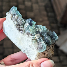 Indlæs billede til gallerivisning Colorshift fluorit med kvarts og galena