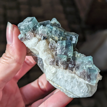 Indlæs billede til gallerivisning Colorshift fluorit med kvarts og galena