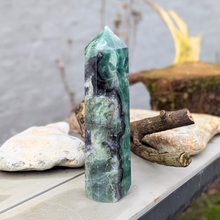 Load image into Gallery viewer, Stor fjer fluorit tårn