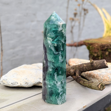 Load image into Gallery viewer, Stor fjer fluorit tårn