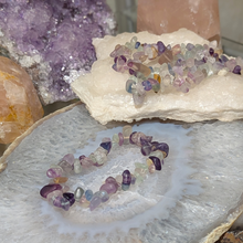 Indlæs billede til gallerivisning Chip armbånd i fluorit