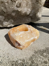 Indlæs billede til gallerivisning Gul Calcit Fyrfadsstage