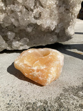 Indlæs billede til gallerivisning Gul Calcit Fyrfadsstage