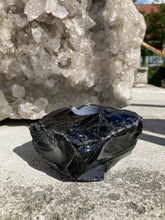 Indlæs billede til gallerivisning Sort Obsidian Fyrfadsstage