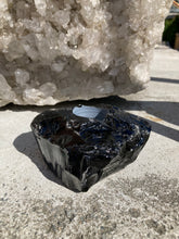 Indlæs billede til gallerivisning Sort Obsidian Fyrfadsstage