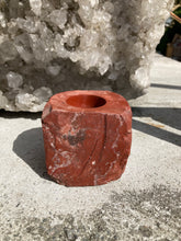 Indlæs billede til gallerivisning Rød Jaspis Fyrfadsstage