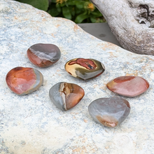 Load image into Gallery viewer, Små polychrome jaspis hjerter