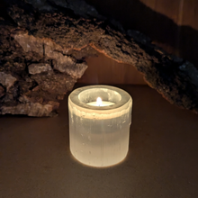 Indlæs billede til gallerivisning Selenit Fyrfadsstage