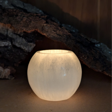 Indlæs billede til gallerivisning Selenit Fyrfadsstage